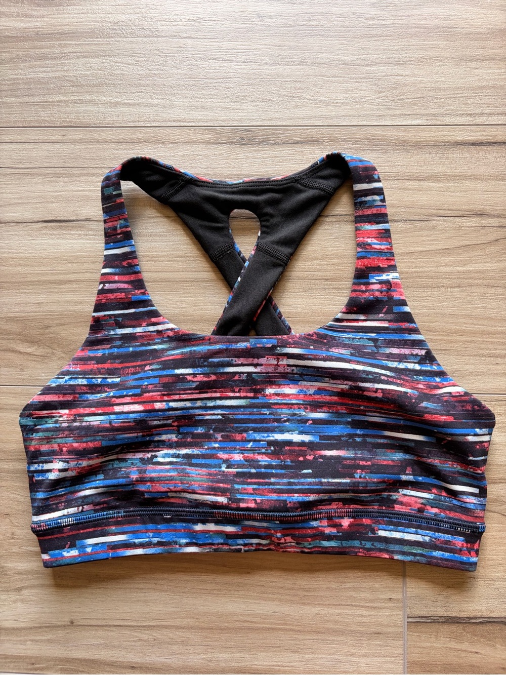 Lululemon Energy Sports Bra Size 6 Multicolor Cross Back Medium Support